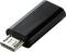 A black USB-C adaptor with a compact design, suitable for connecting devices with different ports.
