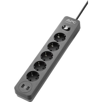 Image of APC by Schneider Electric PME5U2B-GR Surge protection power strip Black PG connector 1 pc(s)