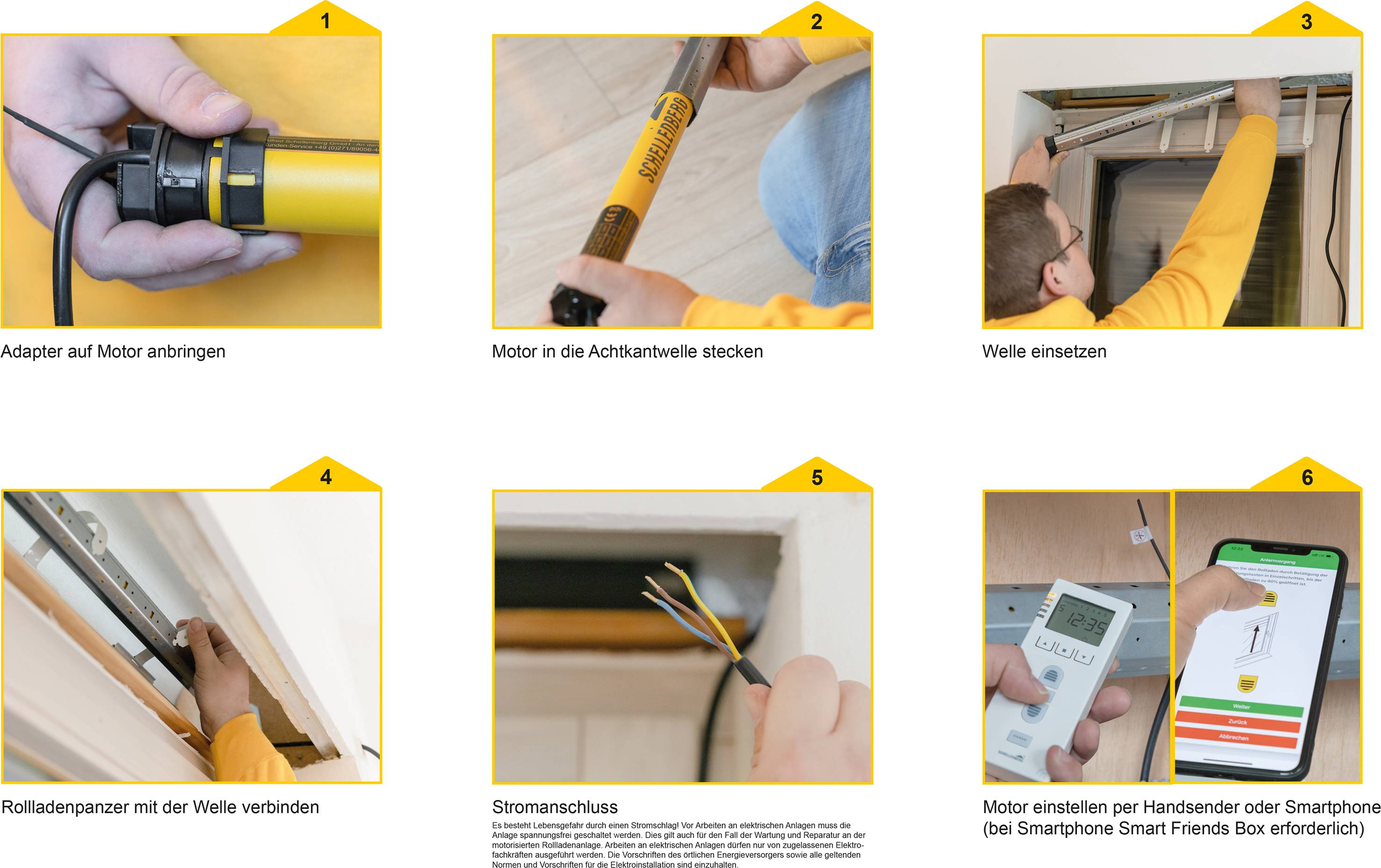 21210 Schellenberg SmartHome Tubular motor Recess-mount-8