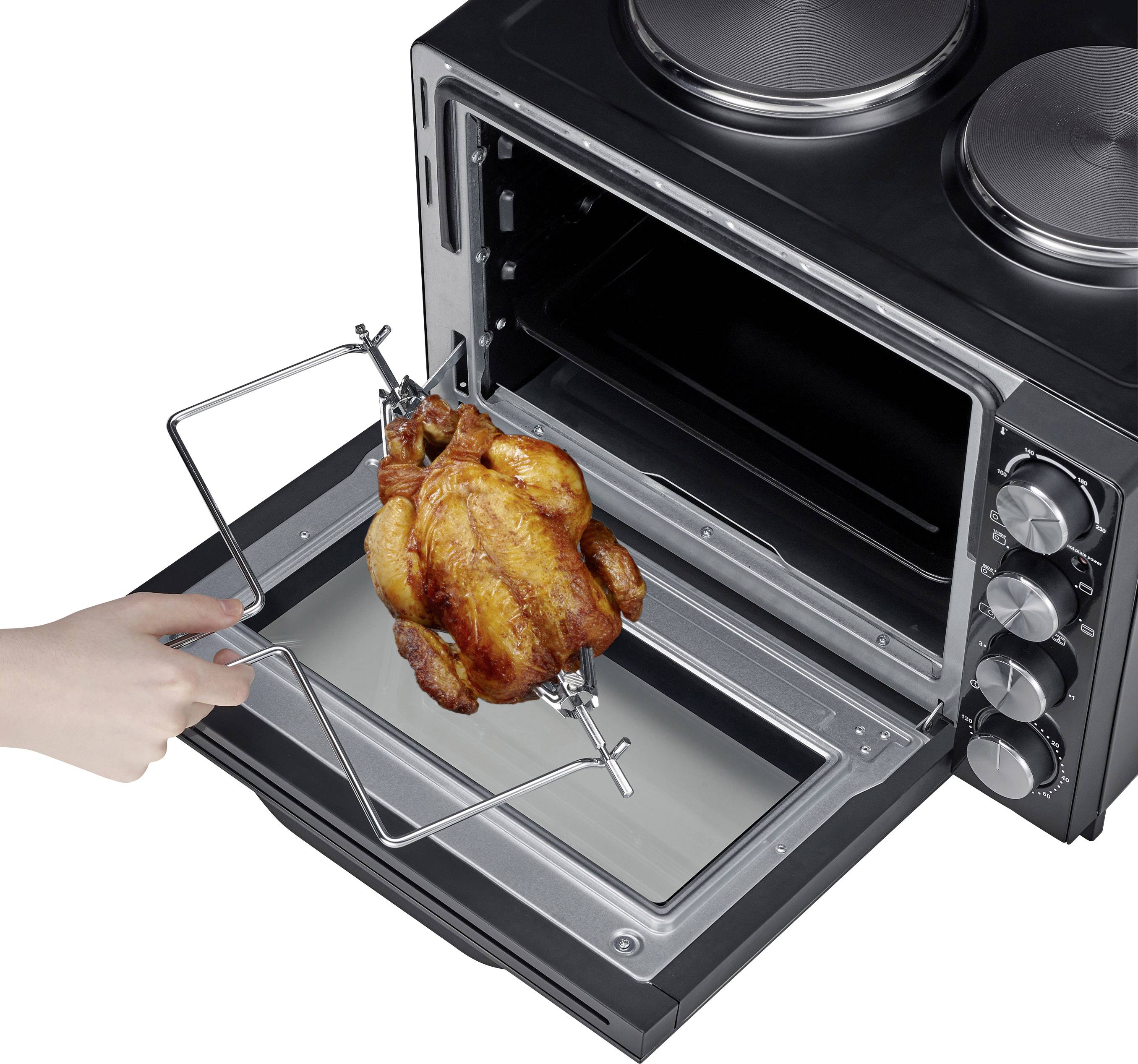 Severin TO 2065 Mini oven with manual temperature settings, Timer function, corded, incl. hobs, with skewer, Grill funct-9