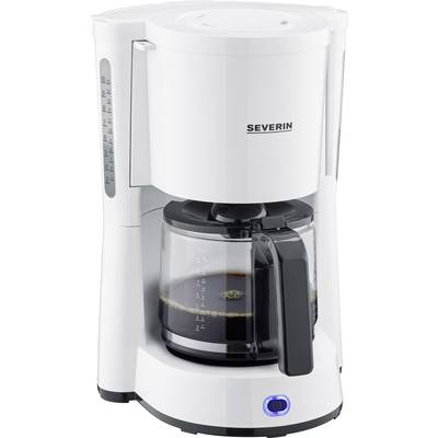 Image of Severin Type Coffee maker White Cup volume=10 Glass jug, incl. filter coffee maker