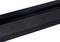 Black guitar footrest with structured rubber in the middle and ribbed edges, designed to protect instruments.