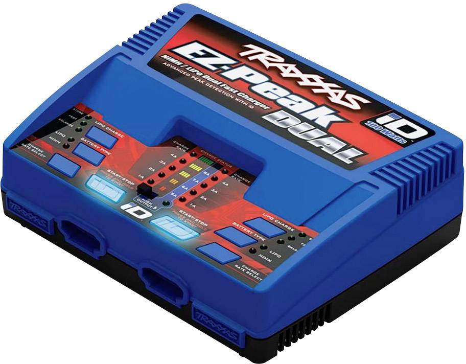 Traxxas EZ-Peak Plus Dual Scale model battery charger 8 A LiPolymer, NiMH Battery voltage based auto switch-off, Battery recognition, Battery temperature