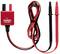 A red cable testing device with two test probes, one black and one red. On the red unit is written 'BENNING TA PV'.