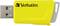A yellow Verbatim USB stick with a removable protective cap that covers the USB connector.
