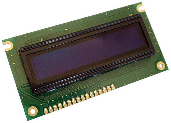 Display Elektronik OLED module  Yellow Black 16 x 2 Pixel (W x H x D) 84 x 10 x 44 mm DEP16202-Y