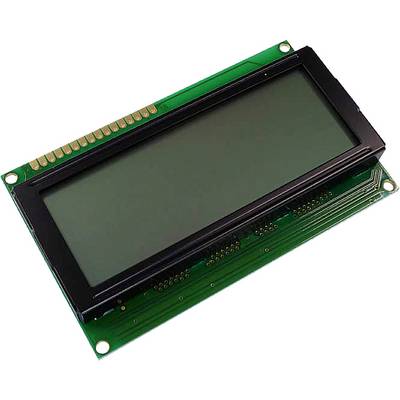 A rectangular LCD display module with a green printed circuit board and golden contact pins at the top edge.