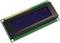 A rectangular LCD display module with black borders and a green printed circuit board, used for text display in electronic devices.