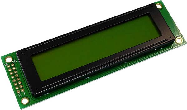 Display Elektronik LCD Yellow-green (W x H x D) 116 x 37 x 8.6 mm
