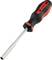Screwdriver with a black handle and red accents. Adapter fitted at the tip for various bits. Brand logo on the handle.