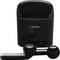 Black wireless earbuds with charging case, model 'Denver'.