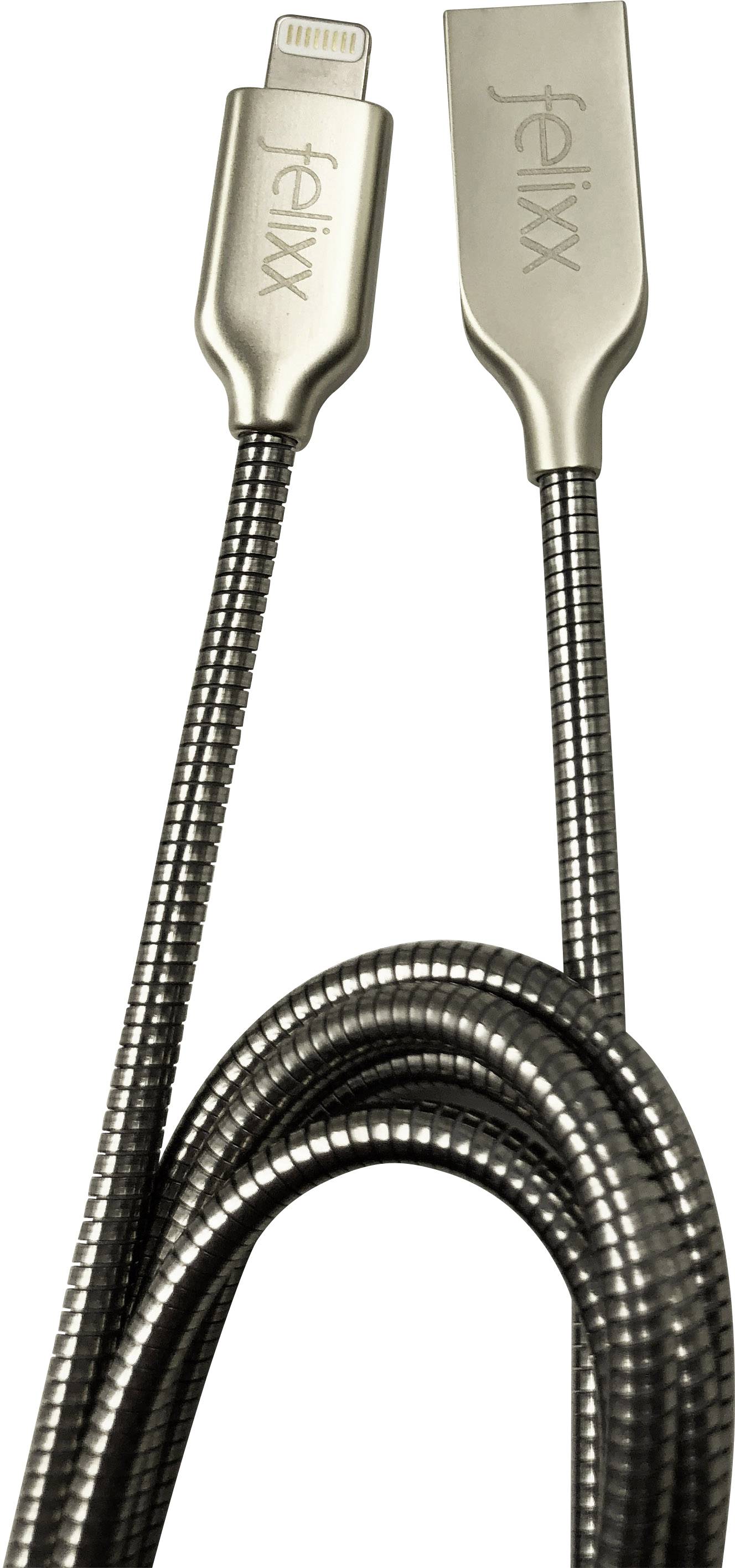 Felixx Premium USB cable 1.00 m Aluminium connector DC-MET-LI-1