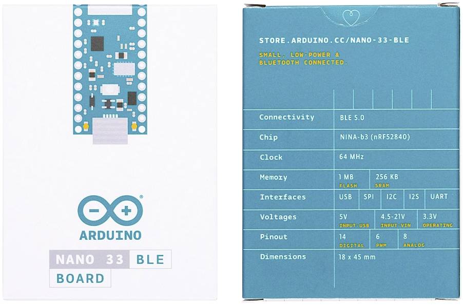 Arduino ABX00030 Board Nano 33 BLE Nano ARM® Cortex®-M4-4