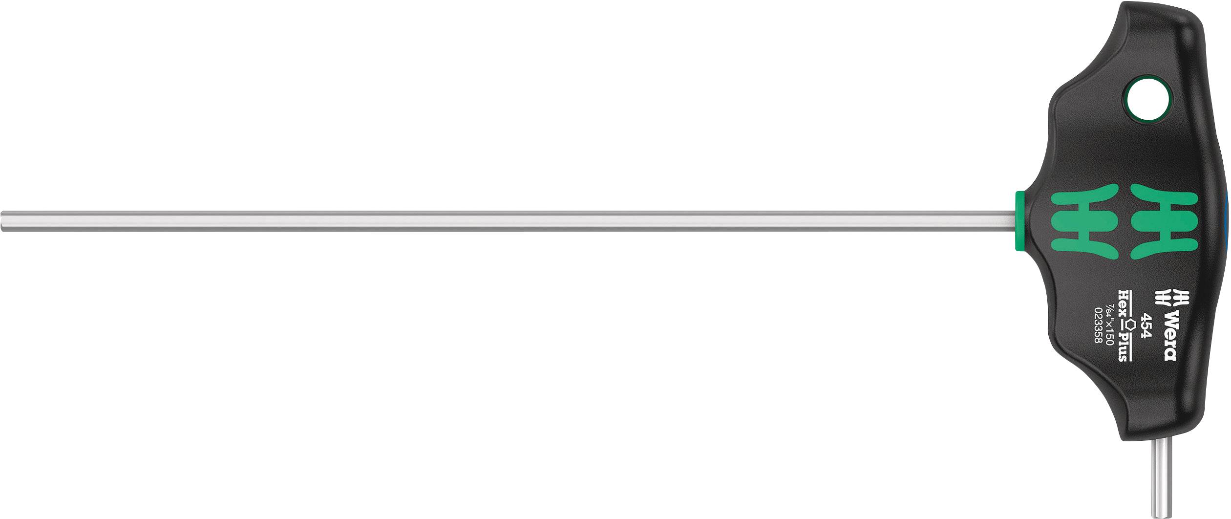 Wera 454 Imperial Allen wrench Spanner size (inch): 7/64 inch Blade length: 150 mm