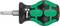 Screwdriver with an ergonomic black and green handle and interchangeable bit. Suitable for precise work.