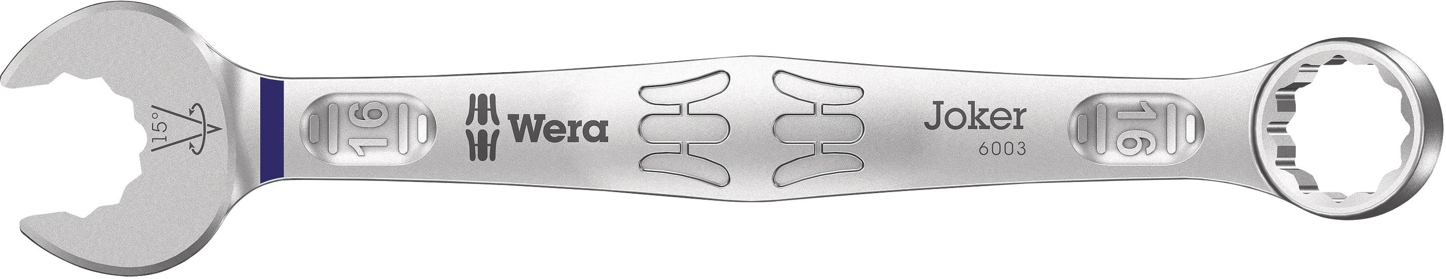 The illustrated spanner shows the inscription 'Wera Joker 6003'. It has an open and a closed side.