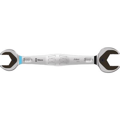 A silver double open-ended spanner marked with 'Wera' and 'Joker 6003'.