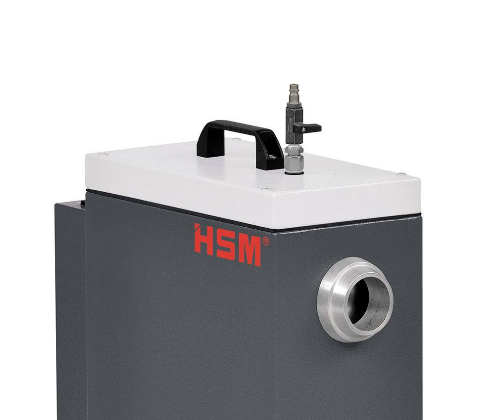 A grey device with a handle on top, a red brand logo on the side, and a valve on the upper surface.