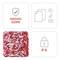 'GDPR' Symbol in the top left, Stack of Papers Symbol in the top right, shredded paper in Red and White at the bottom left, lock symbol with 'P-5' at the bottom right.