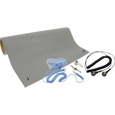 Quadrios  ESD bench mat set Grey (L x W) 600 mm x 900 mm  