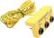 Yellow ESD grounding point module with three terminals and a long yellow-green cable.