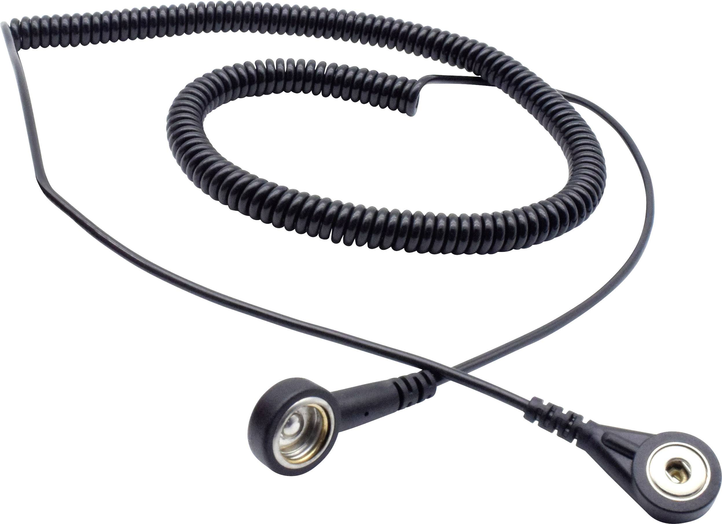 A spiral-wound audio cable with two connectors, suitable for headphones or audio devices.
