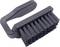 A black cleaning brush with a handle, designed for easy handling. It has dense bristles and is ideal for heavy-duty dirt.