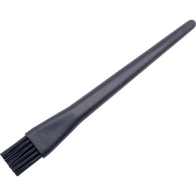 A black brush with a long handle and short bristles, primarily used for hair colouring applications.