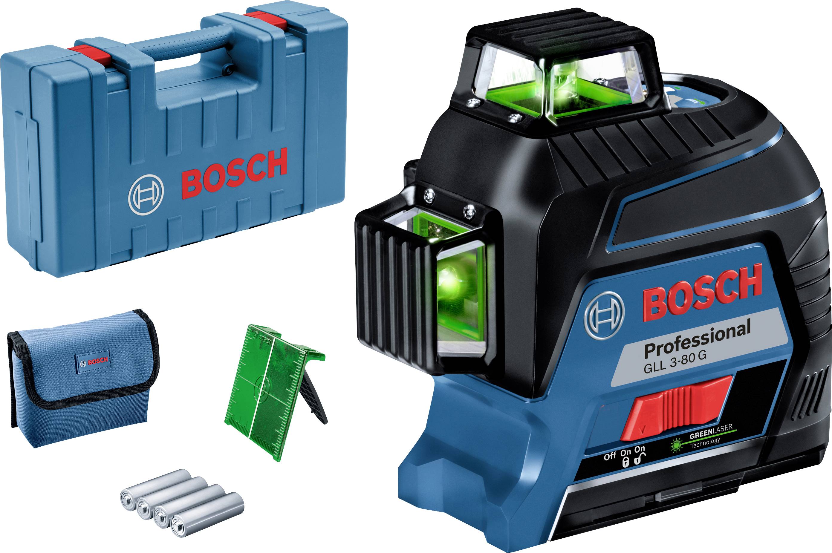 Bosch Professional GLL 3-80 G Multi-line laser Incl. bag Range (max.): 120 m