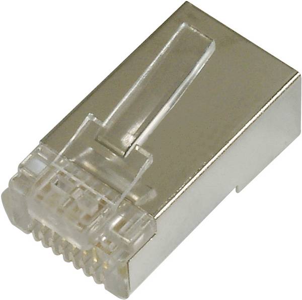 Digitus AK-219603 Cat 6 RJ45 modular plug, shielded,  AK-219603 Plug, straight   No. of pins (RJ) 8P8C  1 pc(s)