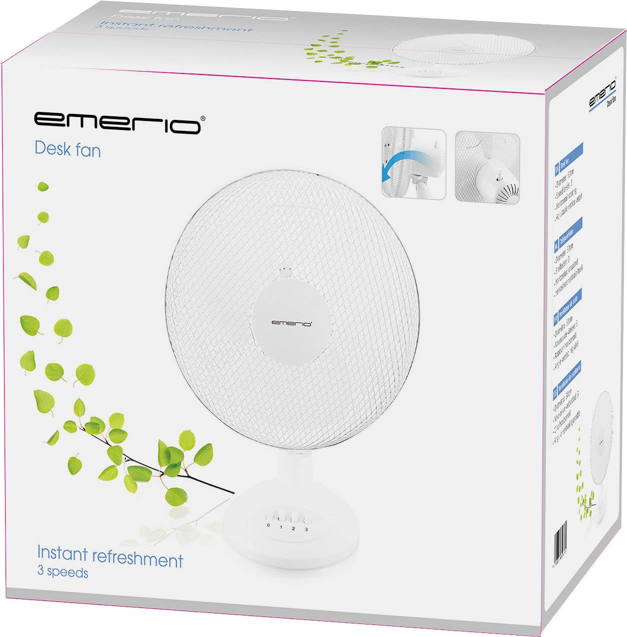 Emerio Desk Fan 35 W O X H 30 Cm X 48 Cm White Conrad Com