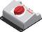 A grey control unit with a large red rotary knob and the inscription 'PIKO'. It has coloured sockets on the side.