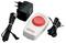 Power supply and control unit by Piko with red rotary knob for speed regulation of model railways.
