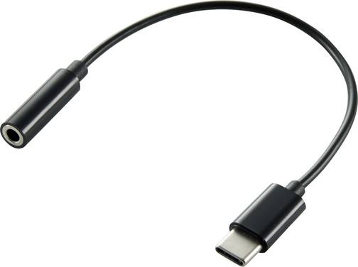 Renkforce USB-C®, Audio/phono Adapter cable [1x USB-C® plug - 1x Jack socket 3.5 mm]  15.00 cm Flexible