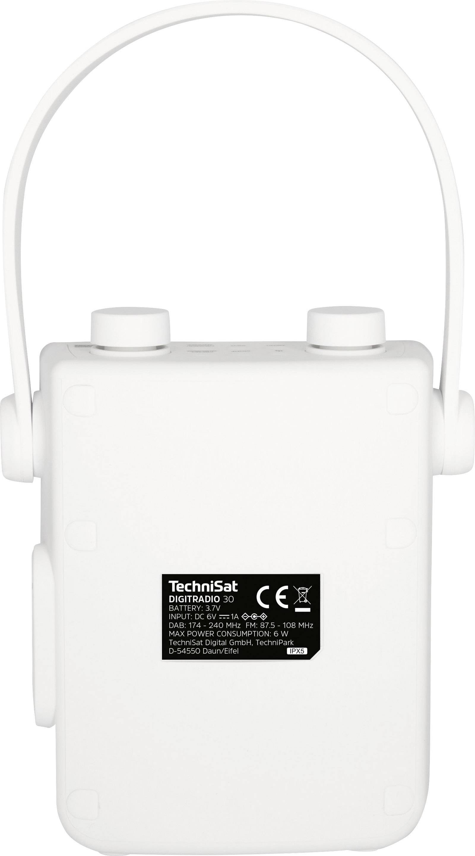 TechniSat DIGITRADIO 30 Bathroom radio DAB+, FM, DAB Bluetooth waterproof White-1