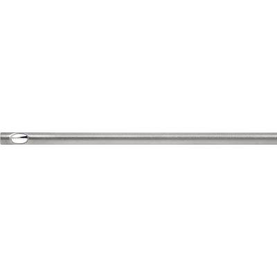A close-up of a metallic pen with a silver casing and blue clip.