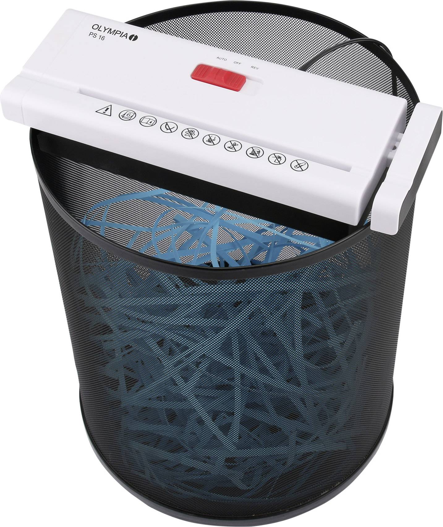 Olympia PS 16 Document shredder 6 sheet Ribbon cut 6 mm P-2