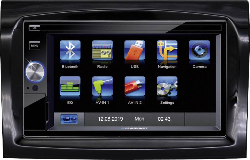 Blaupunkt Camper 370 Double DIN monitor receiver Rearview camera connector, incl. remote control, Bluetooth handsfree se-1