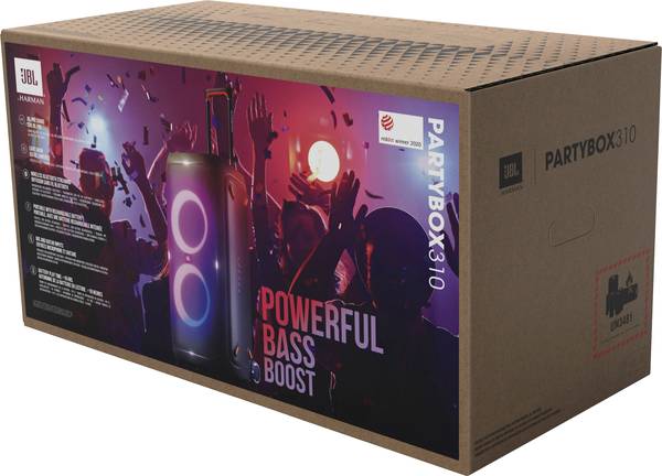 Portable party speaker with spectacular light effects and powerful JBL Signature Sound