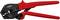 Red Crimping Pliers by Knipex, Model 97 52 18, for crimping cable lugs and connectors.