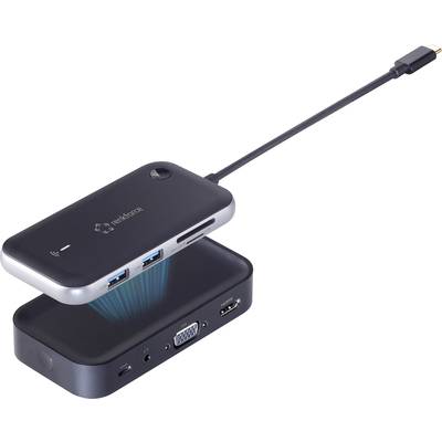Image of Renkforce USB-C® mini docking station RF-HUB-810 Compatible with (brand): Universal Wireless image transmission, Built-in card reader
