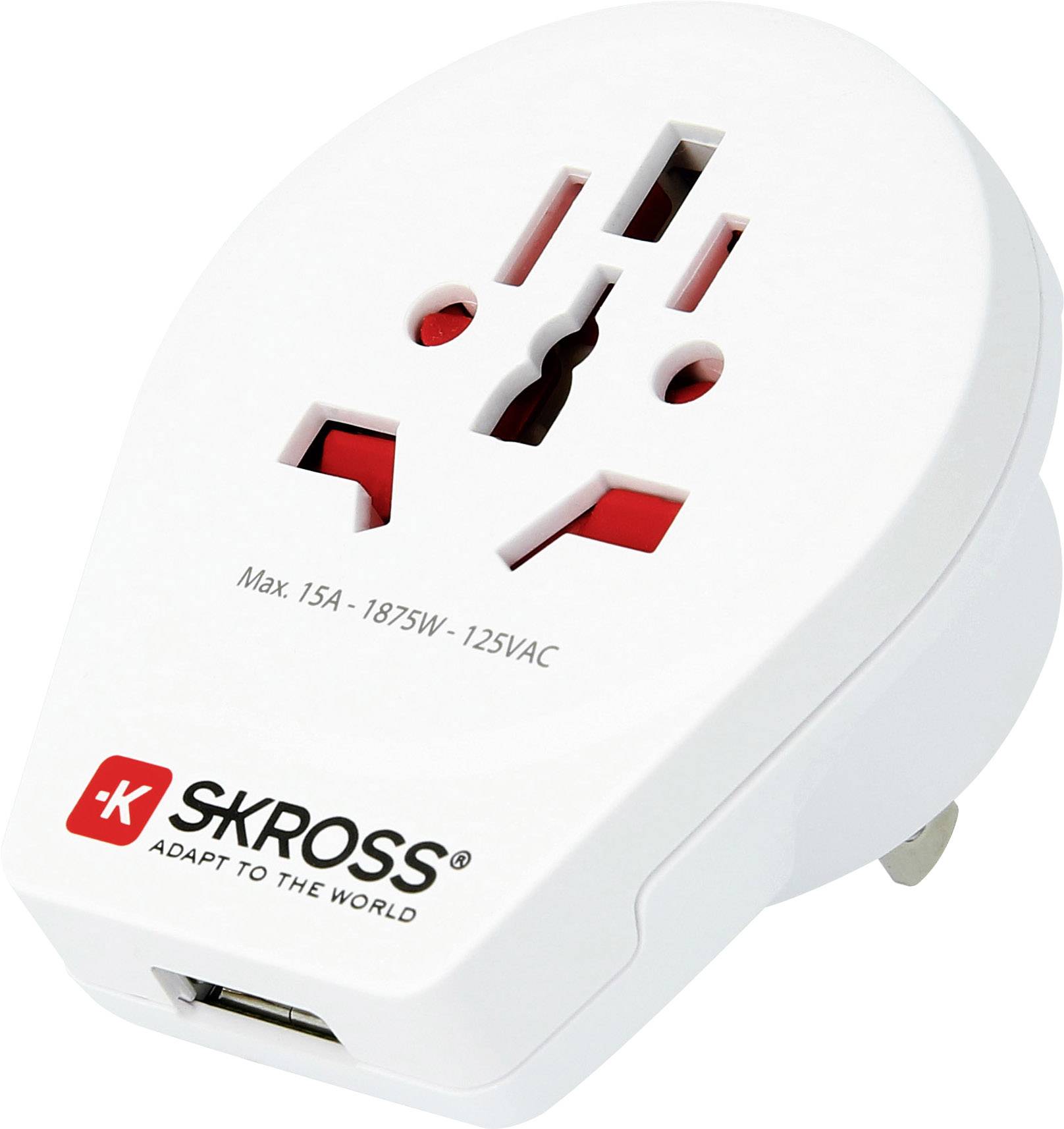 Skross 1500268 Travel adapter Country Adapter World to USA USB
