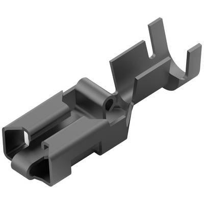 A grey, metallic fixing clamp with a complex design, likely for industrial or mechanical applications.