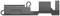 A grey, rectangular metal profile with multiple notches and protrusions. It appears to be part of a larger mechanical system.