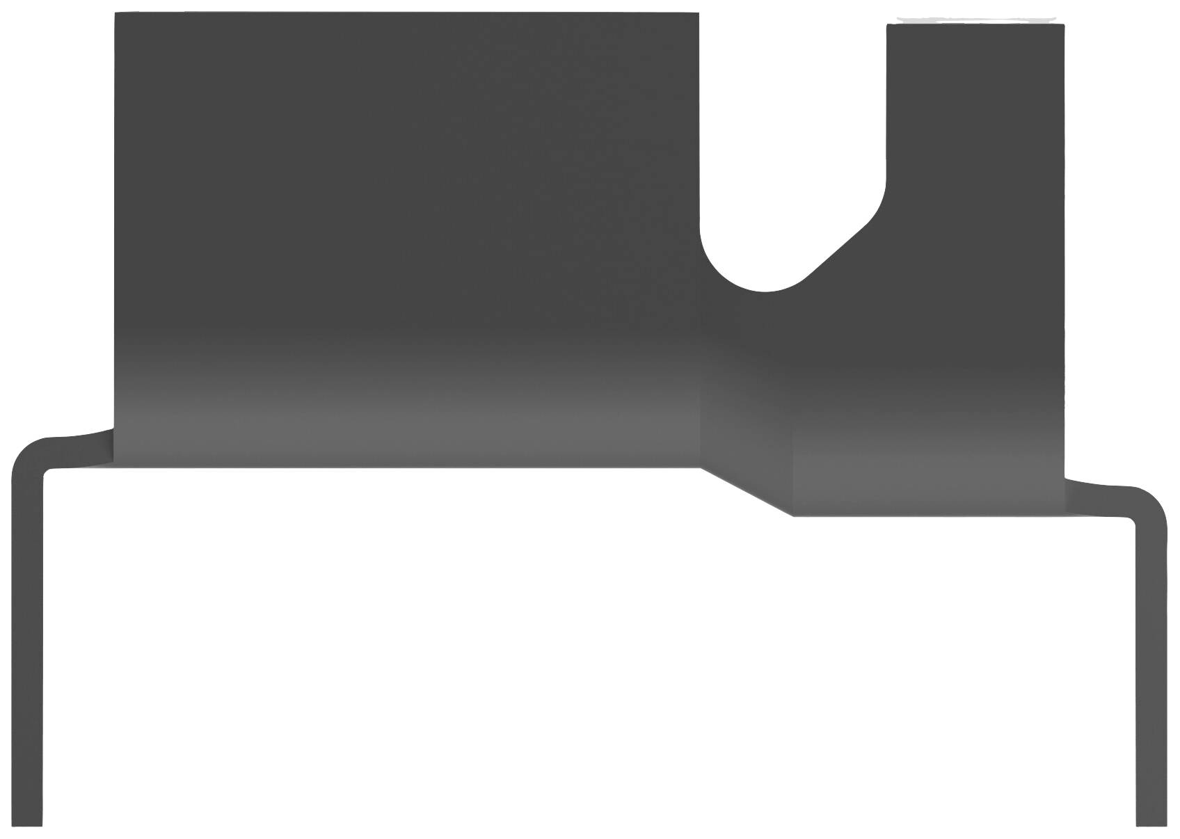 Cross-sectional drawing of a sealing profile with varying heights and a rectangular cut-out in the top right corner.