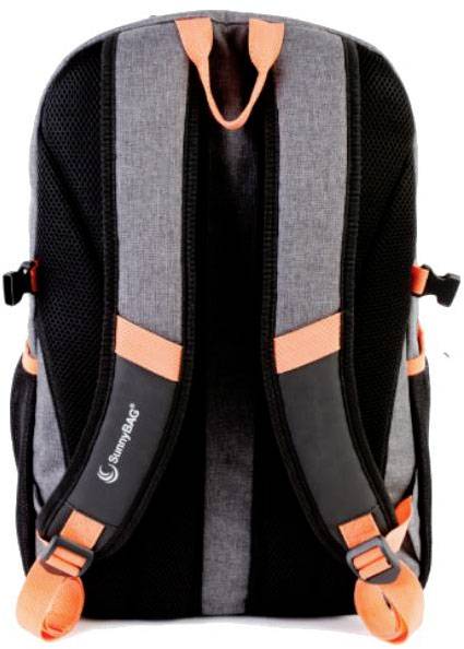 SunnyBag Solar backpack Explorer+ 15 l (W x H x D) 290 x 370 x 140 mm Grey, Orange 135F_01-3
