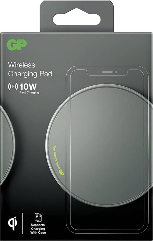 GP Wireless charger GPWGQP0AGYUSB729 GPWGQP0AGYUSB729 Outputs Inductive charging standard Dark grey-11