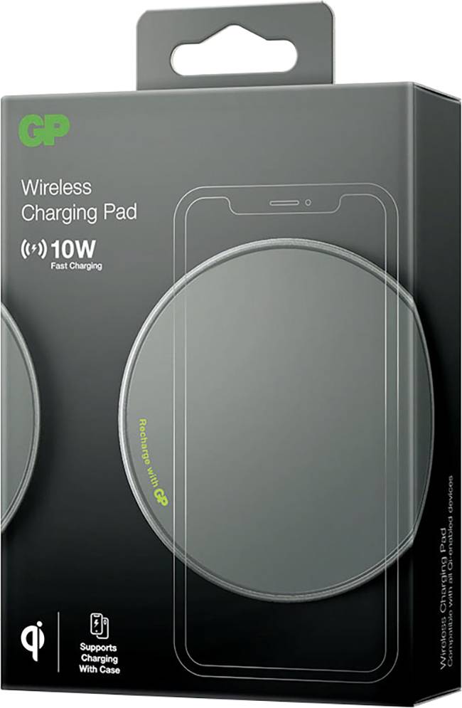 GP Wireless charger GPWGQP0AGYUSB729 GPWGQP0AGYUSB729 Outputs Inductive charging standard Dark grey-13