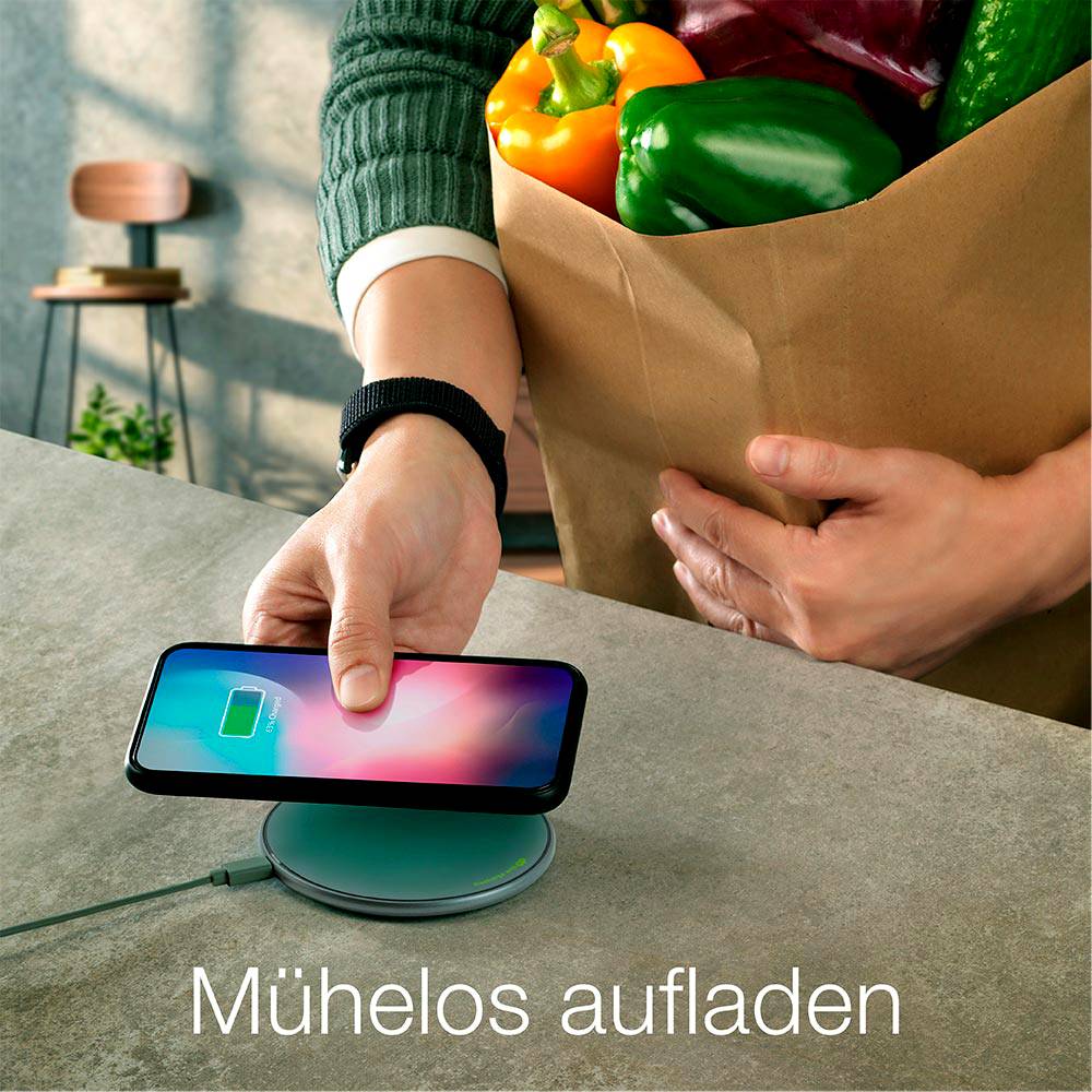 Symbol image for GP Wireless charger GPWGQP0AGYUSB729 GPWGQP0AGYUSB729 Outputs Inductive charging standard Dark grey