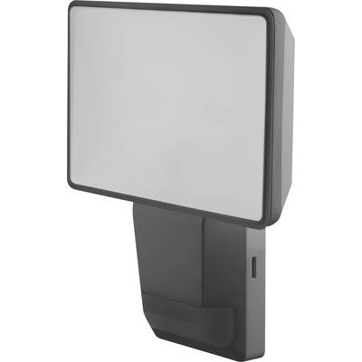 Grey, rectangular LED wall light with a slim frame. Modern design, suitable for indoor or outdoor applications.